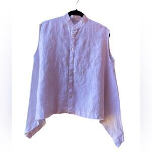 Eskandar sleeveless linen shirt Women's Size 0 (6-8)